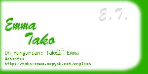 emma tako business card